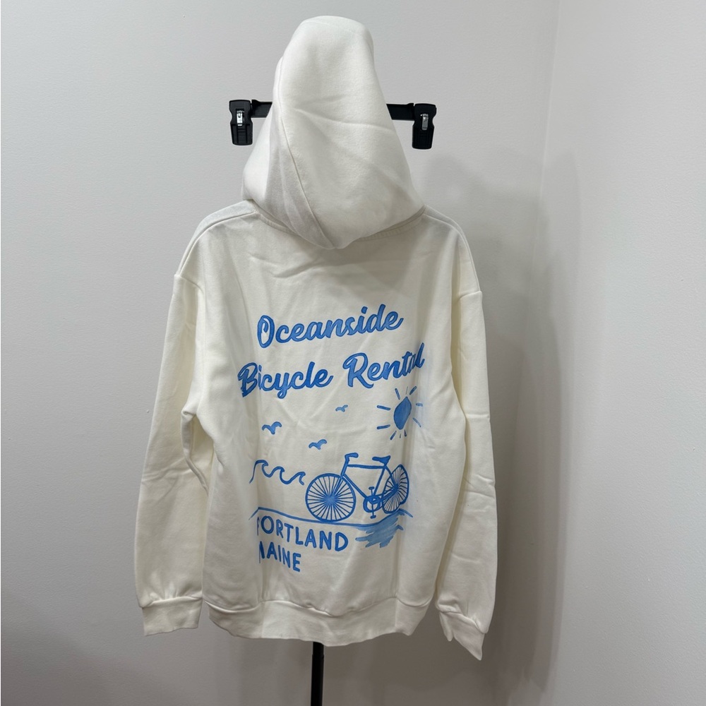 Altar'd State Cream Hoodie with Blue Graphic - Picture 5 of 5